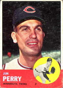 1963 Topps Baseball Cards      535     Jim Perry